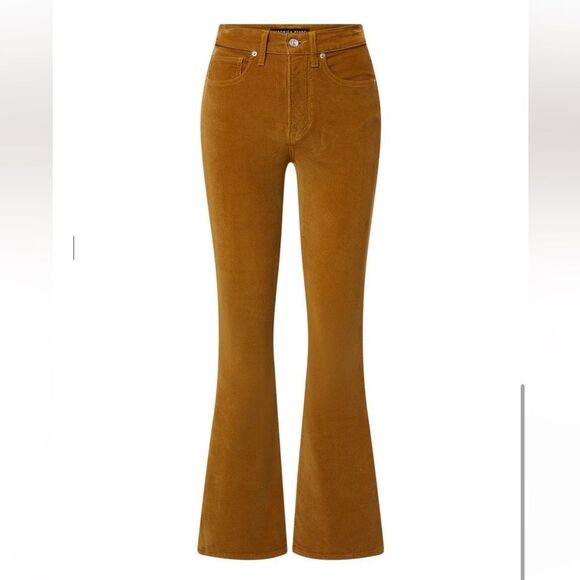 Veronica Beard Carson Corduroy Kick-Flare Pants tan brown bells jeans NWT 32 - Picture 3 of 12